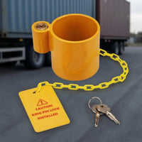 5th Fifth Wheel Coupling Lock with Warning Tag Drill Resistant King Coupling Lock with Warning Tag Weatherproof for Rv Owners