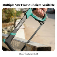 Adjustable Hacksaw Anti-Slip Handle Hacksaw Ergonomic Grip Metal Cutting Hand Saw for DIY Enthusiasts, Metalworkers, Metalworking, Home Repair, Garage
