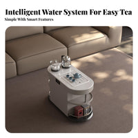Multi-Functional Design Integrated Kettle Tea Table Heat-Resistant Household Furnishing Easy to Clean Automatic Water Boiler for Homeowners, Adults, Living Room, Reception Area, Home