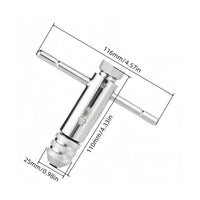 Forward Backward Lock Ratcheting Tap Wrench Knurled Grip T-Handle Tap Wrench Hand Tapping Tool for Mechanics
