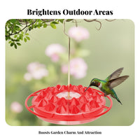 Nectar Dispenser for Hummingbirds Easy to Clean Hummingbird Nectar Feeder Multiple Feeding Ports Garden Supplies for Backyard, Patio, Outdoor