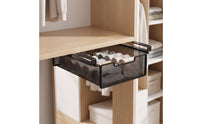 Under-Shelf Basket Space-Saving Under Shelf Basket Closet Organizer with Hanging Arms Slide-on Metal for Wardrobe, Pantry