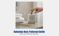 Bohemian Ceramic Lotion Dispenser, High Aesthetic Bathroom Bottle, Hotel Guesthouse Toiletry Accessory