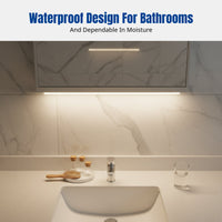 Bathroom Mirror Light Strip, Smart Waterproof, No-Drill, Modern Minimalist Cabinet Lighting