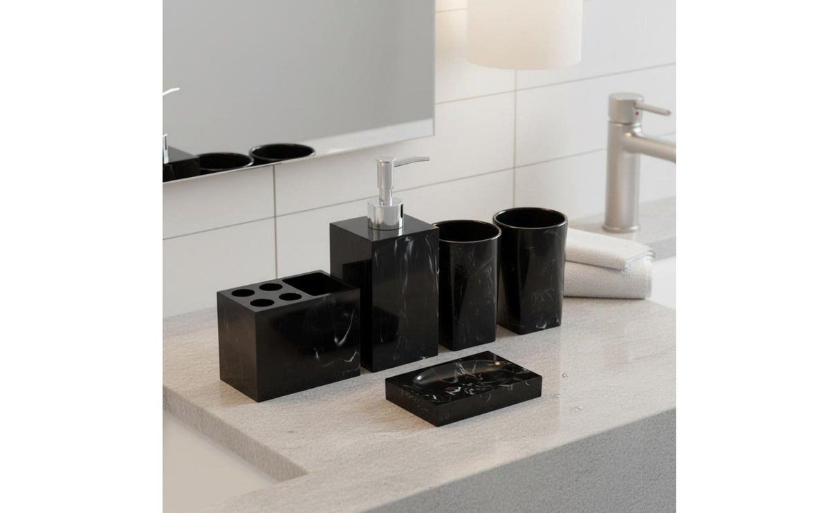 5 Pieces 5-Piece Bathroom Set Water-Resistant for Hotels