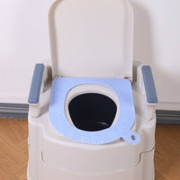 Anti-Odor Portable Commode Temporary Use Commode Chair Easy to Clean Plastic Bedside Toilet for Elderly Women, Construction Site