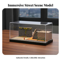 1:64 Scale Miniature Scene Brighten-up Miniature Cityscape Display 1:64 Miniature Scene Detailed Scenery Illuminated