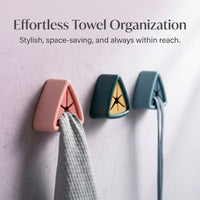 Sink and Bathroom Towel Hooks for Wall-Mounted Use, No-Drill Kitchen Holder and Tea Hanger for Countertop