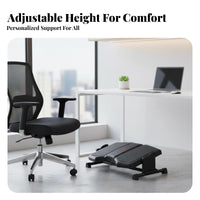 Non-Slip Surface Adjustable Under-Desk Footrest Improves Posture Angled Under-Desk Stand Sturdy & Stable Footstool sturdyDuty for Remote Workers, Students, Elderly, Living Room, Study, Home, Gaming Setup