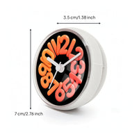 Bathroom Clock with Suction Cup Compact for Kitchen