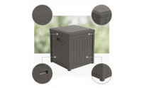 Weather-Resistant Outdoor Storage Box Waterproof Patio Storage Box Hinged Furniture Hard-Sided for Yard, Terrace, Balcony