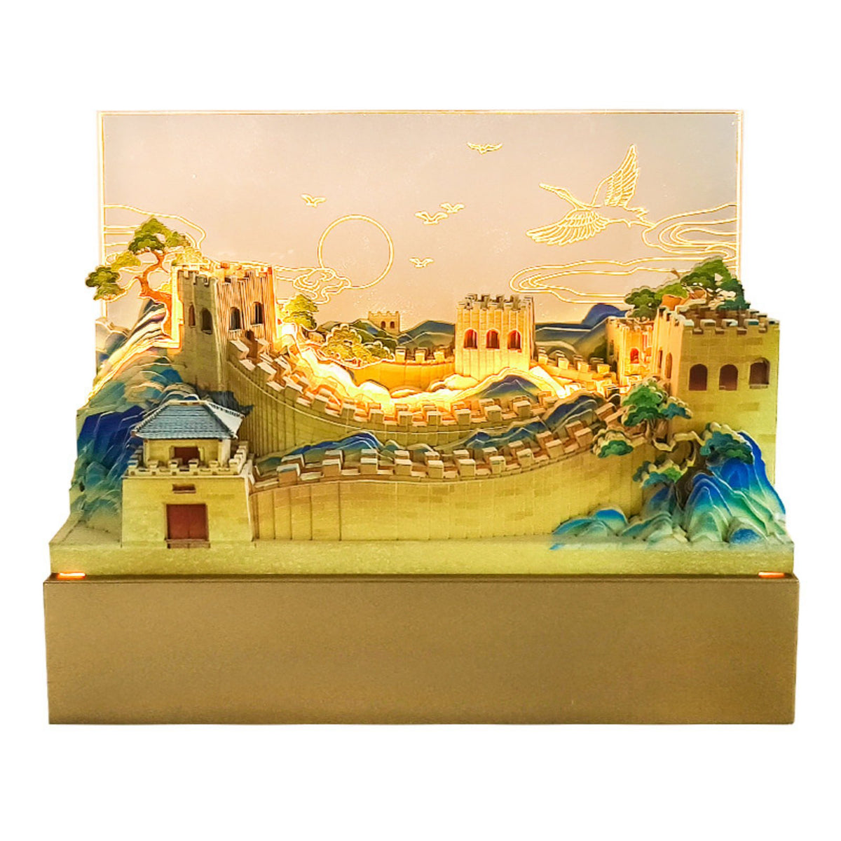 Creative Gift Tear-Remove Art Calendar Includes Display Case 3D Memo Pad Calendar Engraved for Adults, Home Decor, Bedroom, Bedside Table