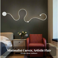 Energy-Saving Modern LED Wall Light Long Lifespan Minimalist Wall Sconce Flicker-without Flicker Minimalist Line Light High Color Rendering for Interior Designers, Homeowners, Adults, Bedroom, Living Room, Bedside, Hallway