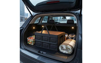 Wood-Grain Top Foldable Trunk Box Carrying Handle Car Boot Organizer