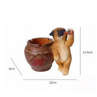 Pug Dog Ashtray Tabletop Vessel Whimsical for Living Room