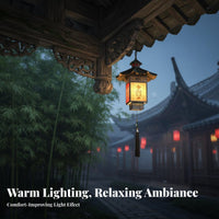 Traditional Design Chinese Design Hanging Light Soft Ambient Radiance Chinese Design Hanging Lantern Waterproof Wrought Iron Tassel Lantern Weather-Resistant for Restaurant Owners, Homeowners, Courtyard, Pavilion, Balcony, Corridor