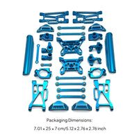 Metal RC Car Upgrade Kit Anodized coating/10 Scale RC Modification Kit Easy Installation Toy Vehicle Components for Bashing