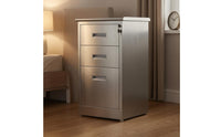 Lockable Steel Filing Cabinet Compact Three-Drawer Steel Cabinet Floor-Standing
