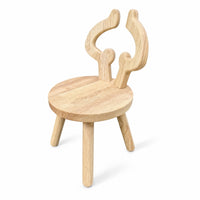 Natural Wood Stool with Backrest Wooden Children's Chair Easy to Clean Kids Stool Safe for Playroom