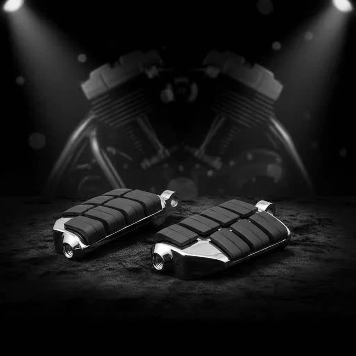 2 Pieces Precise Fit Harley Foot Peg Easy to Install Engine Guard Foot Peg Heavy Duty Touring Footboard Non-Slip for Cruising, Road Riding