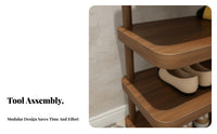 Space-Saving Solid Wood Leg Shoe Rack Stable Load-Bearing Multi-Layer Shoe Rack Large Capacity Home Furniture Easy Assembly for Apartment Dwellers, Homeowners, Hallway, Bedroom, Balcony, Living Room