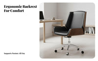 Highspinal managerial Chair Rolling Casters rotate Seat Padded Armrests for Adults