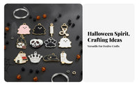 Alloy Flow Oil Trinket Long-Lasting Metal Halloween Trinket Gothic Skull Charms Detailed Design Halloween Craft Charms