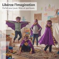 Kids' Halloween Dinosaur Costume Set with Cape, Mask, and Tail - Pterodactyl Design
