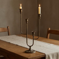 Cast Iron Candle Holder Candelabra Asymmetrical Multi-Arm Candlestick Four-Cup Iron Candlestick