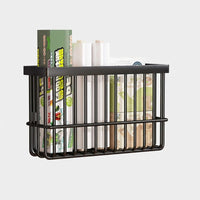 Fridge Organizer Wall Mounted Rack, Side Storage for Dorm Room & Apartment Kitchen Organization, Versatile for Students, Drill Installation Option