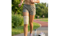 Thigh Support with Straps Targeted Compression Sleeve Low-Profile Thigh Compression Sleeve for Athletes, Running, Training
