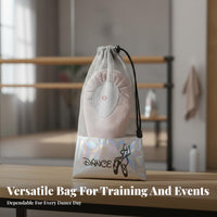 Dust-Proof Ballet Shoe Storage Bag Breathable Dance Shoe Bag Portable for Dancers, Adults, Offstage