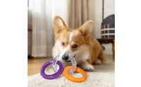 Interconnected Rings Toy Interactive Dog Tug Loop Bite-Resistant Tug Loop Toy for Young Dogs, Pet Owners, Indoor Play
