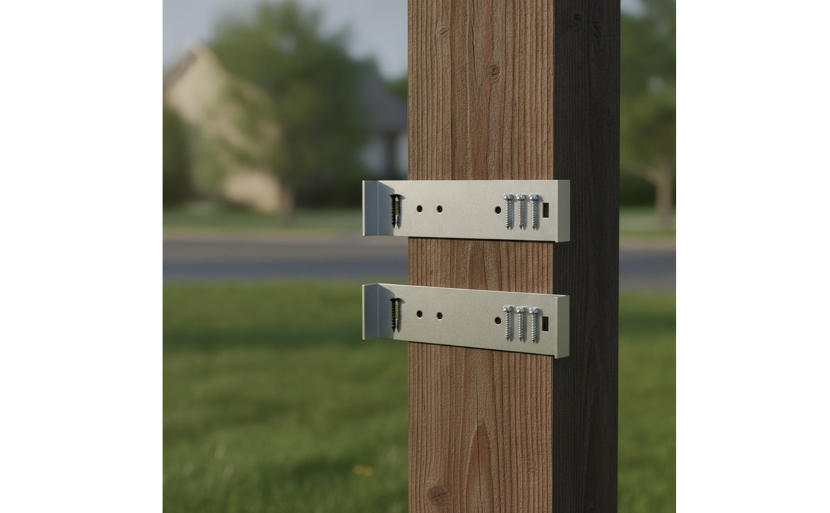 2 Pieces Aluminum Mailbox Mounting Bracket Metal Mailbox Bracket with Screws Long-Lasting Hardware Sturdy for Homeowners, DIYers, Post, Outdoor