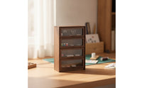 Dollhouse Storage Cabinet Wooden Miniature Display Cabinet Rectangular Cupboard for Miniaturists