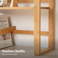 2-Tier Book Rack Large Capacity 2-Tier Tabletop Rack Easy Assembly for Students