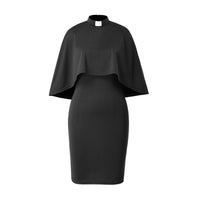 Clerical Cosplay Dress High Dress with Cape Tailored Outfit for Cosplayers