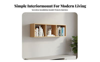 Drillwithout Drilling Installation Floating Media Hutch Space-Saving Hanging Cubby Organizer Versatile Wall Shelf Sturdy Construction for Apartment Dwellers, Homeowners, DIY Enthusiasts, Living Room, Entertainment Hub, Bedroom, Kitchen