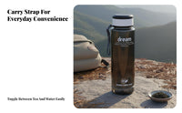 Sports Bottle Measurement Markings Large Capacity Water Bottle Leakproof Large Capacity Water Jug for Athletes, Hikers, Travel, Hiking, School