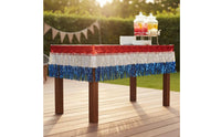 USA 250th Anniversary Red White and Blue Table Skirt Self-Adhesive Patriotic Table Skirt Cut to Size