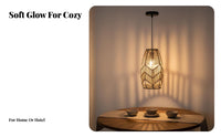 Woven Paper Rope Lampshade Minimalist Design Paper Rope Light Shade Woven Lamp Shade Creates Warm Ambiance for Cafe, Dining Room