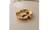 Fruit-Shaped Tray Gold-Colored Resin Tray for Entry Console, Coffee Table