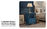 Vintage design 3-Drawer Nightstand Distressed Finish 3-Drawer End Table Sturdy Construction Bedside Cabinet adaptable Design for Apartment Dwellers, Homeowners, Interior Decorators, Guest Room, Small Spaces, Hallway, Office
