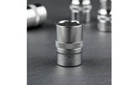6 Pieces Chrome Vanadium Steel Hex Socket Set Silver Sockets with Knurled Grip Easy to Read Hex Socket Manual for Mechanics, DIYers, Workshop, Garage