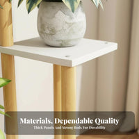 Floor-Standing Multi-Tier Plant Stand Easy to Move Mobile Tiered Planter Stand Rolling casters blossom storage areaSaving for Gardeners, homeowners, Balcony, Living Room, Indoor, Corner