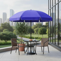 Waterproof Round Sun and Rain Umbrella Protection Large Outdoor Sun Umbrella Wind Resistant for Vendors, Patio, Beach