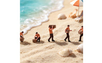 5 Pieces Miniature Figure with Parcel Management Themed Courier Figurine Resin Delivery Worker Figure for Diorama Builders