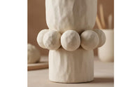 Vase with Raised Spheres Modern Flower Holder Simple Vessel for Tabletop, Shelf