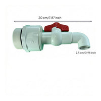 Drum Drain with Elbow PVC Barrel Discharge Tap with Lever Threaded Fitting for Workshops