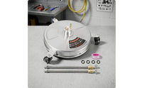 Surface Cleaner Attachment with Wheels 15-Inch Stainless Steel Surface Cleaner Easy to Use Rolling for Driveway, Patio